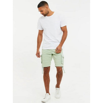 Threadbare Manchester Cotton Cargo Shorts in Sage
