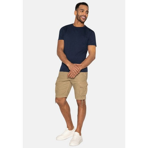 Threadbare Manchester Cotton Cargo Shorts in Stone