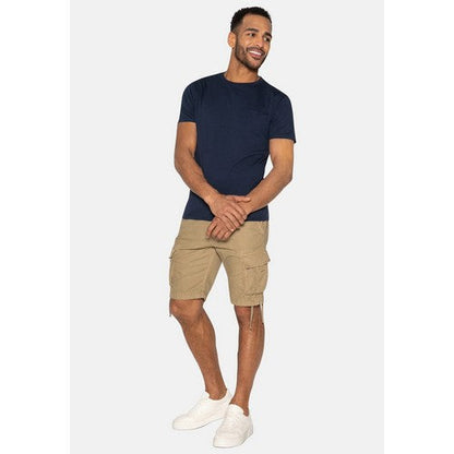 Threadbare Manchester Cotton Cargo Shorts in Stone