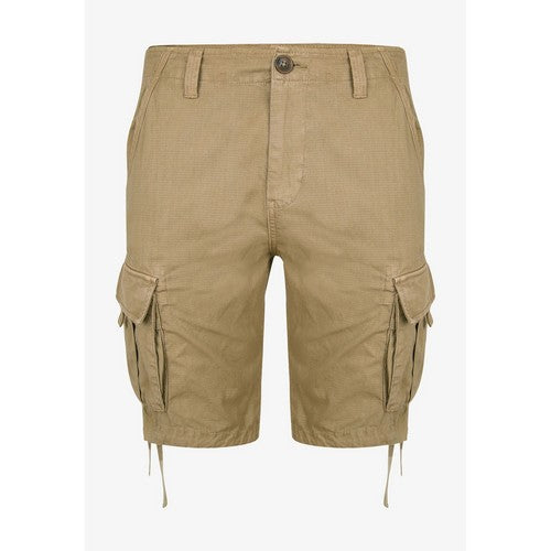 Threadbare Manchester Cotton Cargo Shorts in Stone
