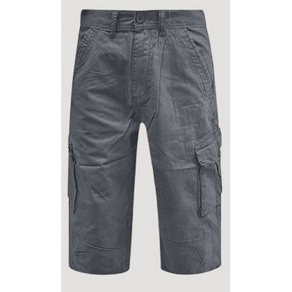 Twill Cargo 3/4 Short Pants in Ash