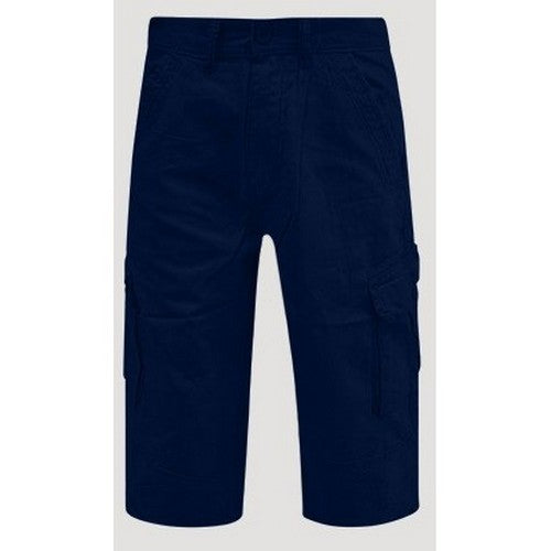 Twill Cargo 3/4 Short Pants in Navy