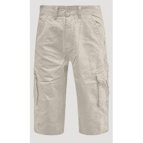 Twill Cargo 3/4 Short Pants in Sand