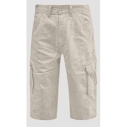 Twill Cargo 3/4 Short Pants in Sand