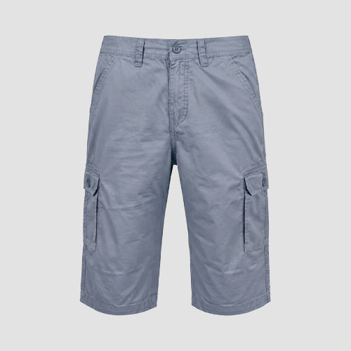 Twill Cargo 3/4 Short Pants in Slate Blue