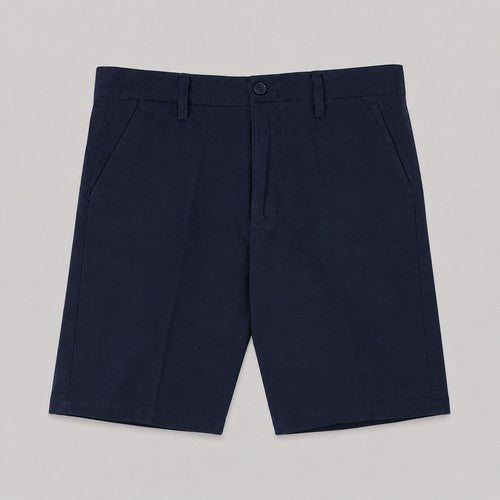 Galaxy Slim Fit Cotton Chino Shorts in Navy