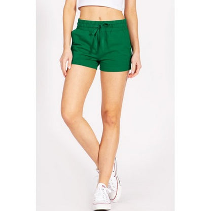 TS627R French Terry Jogger Shorts in Green