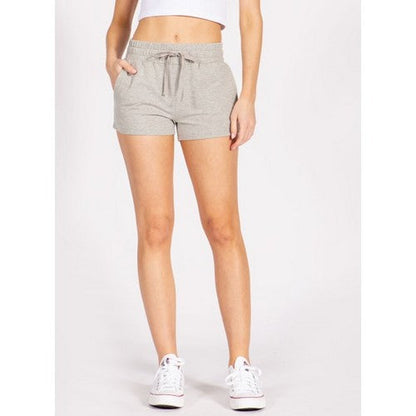 TS627R French Terry Jogger Shorts in Heather Grey