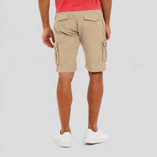 Threadbare Biscary Cotton Cargo Shorts in Stone