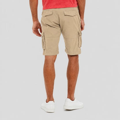 Threadbare Biscary Cotton Cargo Shorts in Stone
