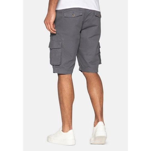 Threadbare Bute Cotton Cargo Shorts in Dark Fuel