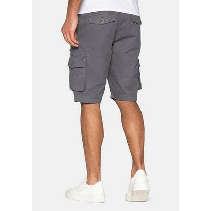 Threadbare Bute Cotton Cargo Shorts in Dark Fuel