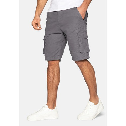 Threadbare Bute Cotton Cargo Shorts in Dark Fuel