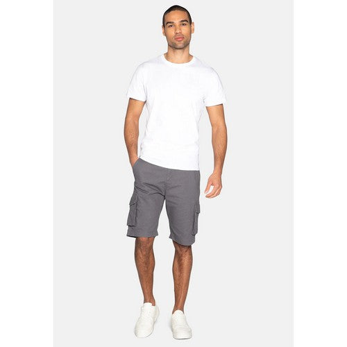 Threadbare Bute Cotton Cargo Shorts in Dark Fuel