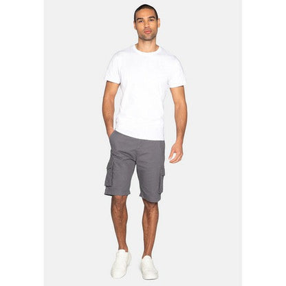 Threadbare Bute Cotton Cargo Shorts in Dark Fuel