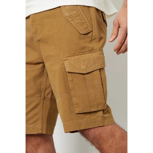 Threadbare Lasgo Cotton Cargo Shorts in Camel