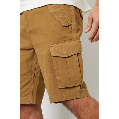 Threadbare Lasgo Cotton Cargo Shorts in Camel
