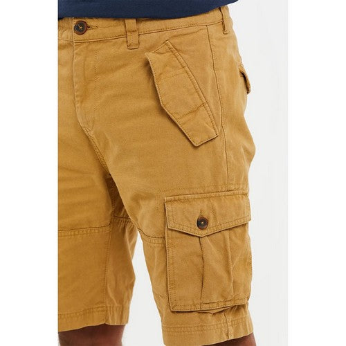 Threadbare Lugo Cotton Cargo Shorts in Camel