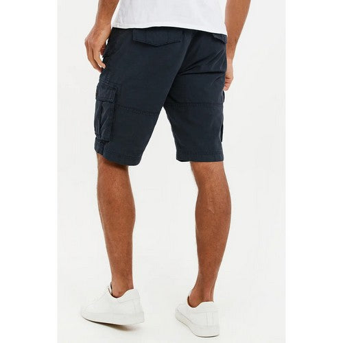 Threadbare Lugo Cotton Cargo Shorts in Navy