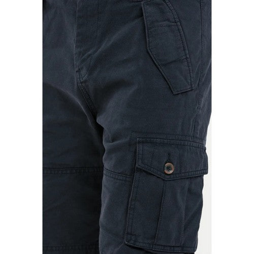 Threadbare Lugo Cotton Cargo Shorts in Navy