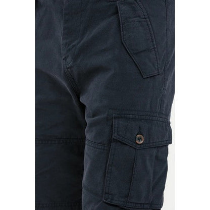Threadbare Lugo Cotton Cargo Shorts in Navy