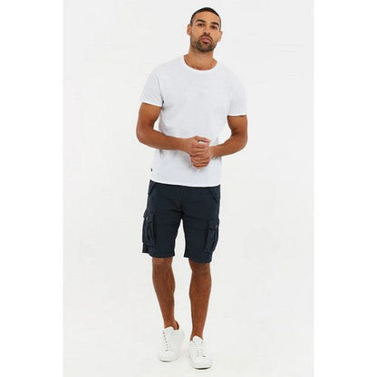 Threadbare Lugo Cotton Cargo Shorts in Navy