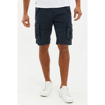 TBMS05681C Threadbare Lugo Cotton Cargo Shorts in Navy