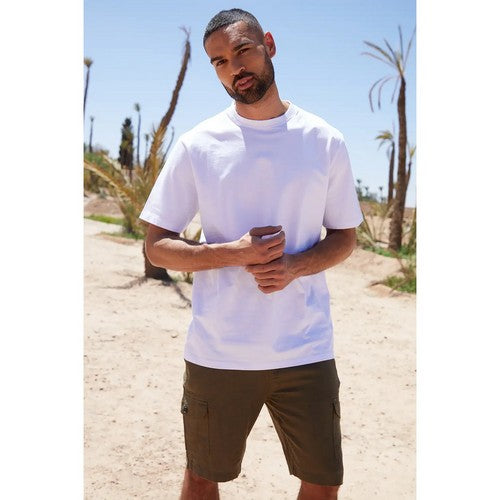 Threadbare Ricco Linen Cargo Shorts in Khaki Green