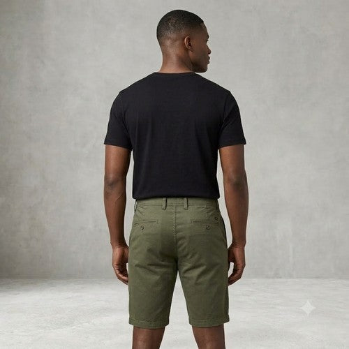 Lerros LRS Dawson Cotton Chino Shorts in Olive