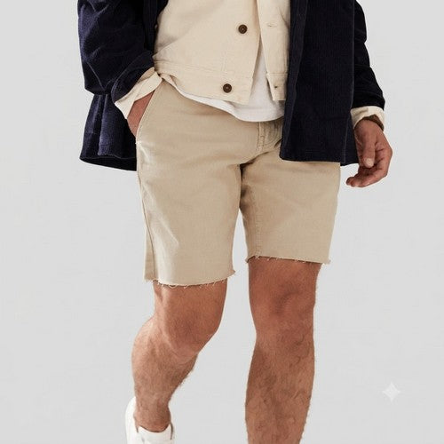 Banana Republic Heavy Drill Cut Off Jean Shorts in Beige