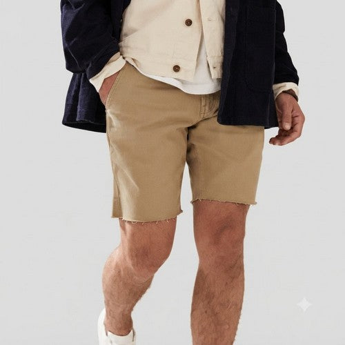 Banana Republic Heavy Drill Cut Off Jean Shorts in Khaki