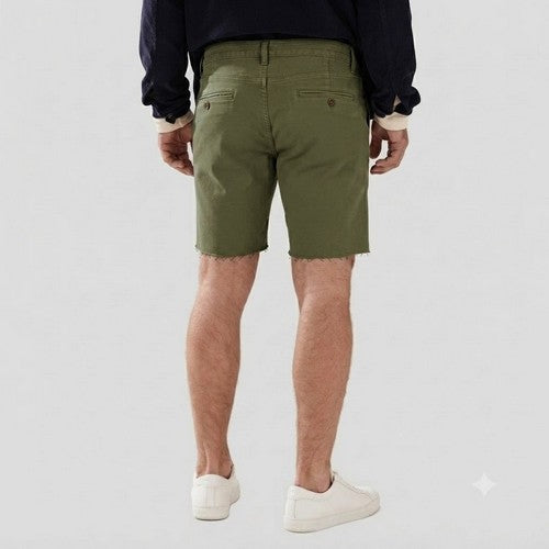 Banana Republic Heavy Drill Cut Off Jean Shorts in Olive