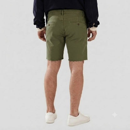 Banana Republic Heavy Drill Cut Off Jean Shorts in Olive