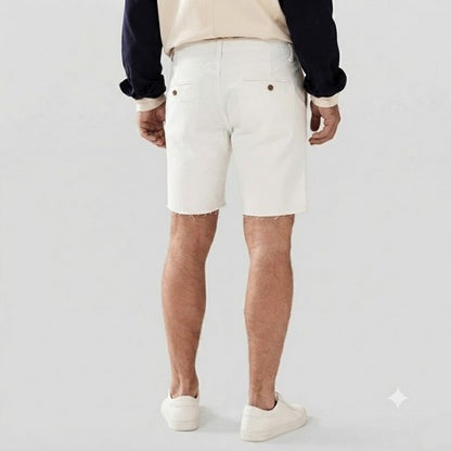 Banana Republic Heavy Drill Cut Off Jean Shorts in White