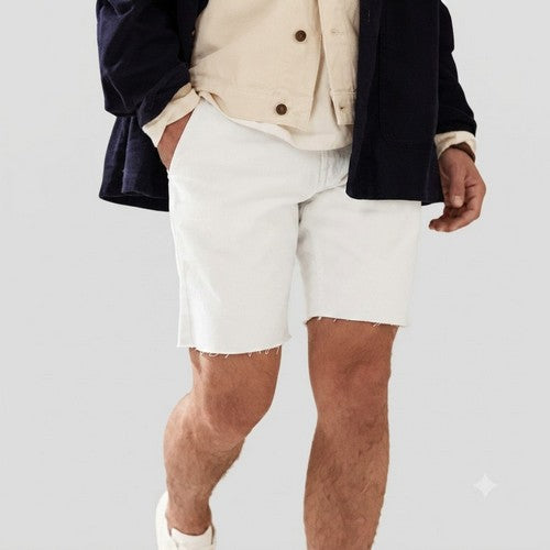 Banana Republic Heavy Drill Cut Off Jean Shorts in White