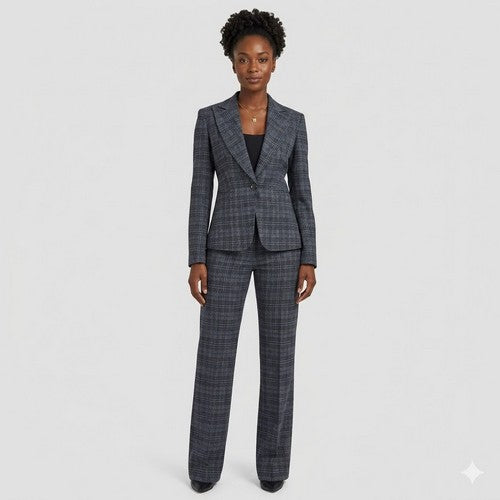 May May 2pc Jacket & Pant Suit in Plaid