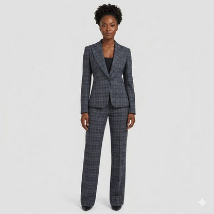 May May 2pc Jacket & Pant Suit in Plaid