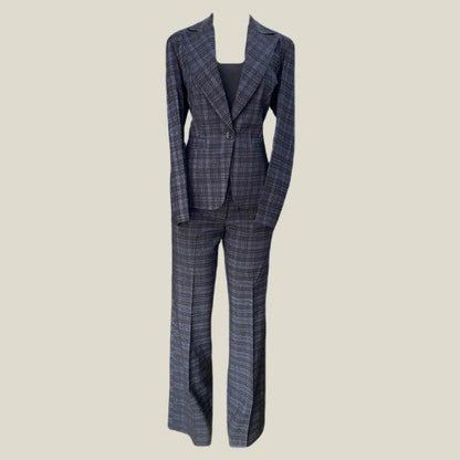 May May 2pc Jacket & Pant Suit in Plaid