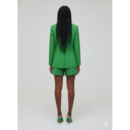 Nobody’s Child 1-Button Patch Pocket Blazer in Apple Green