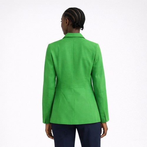 Nobody’s Child 1-Button Patch Pocket Blazer in Apple Green