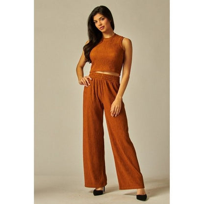 Crop Tank Top in Cognac