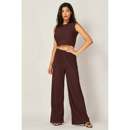 Crop Tank Top in Espresso