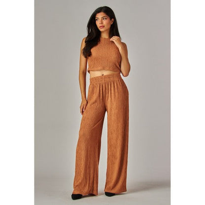 Crop Tank Top in Camel