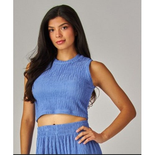 IRIS-1S Crop Tank Top in Morning Glory 