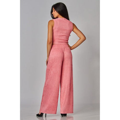 Crop Tank Top in Strawberry Shake