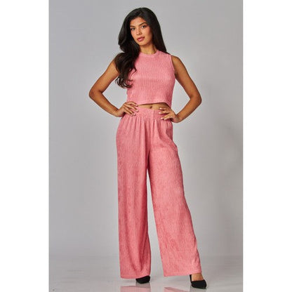 Crop Tank Top in Strawberry Shake