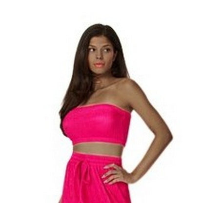 Rib Tube Top & Pant Set in Raspberry
