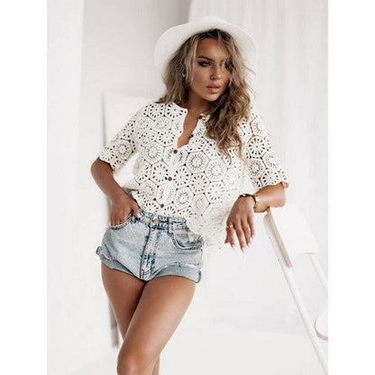 Crochet Cardigan in Ivory