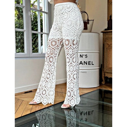 Crochet Pants in Ivory