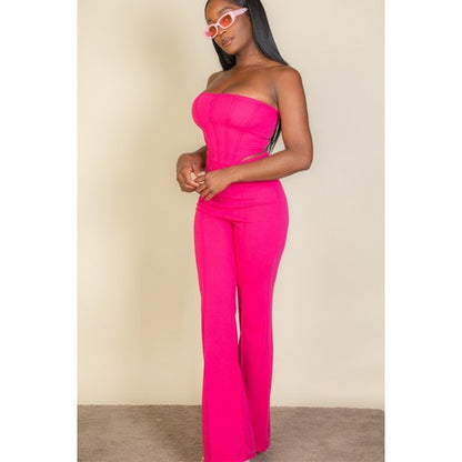 Corset Tube Top in Fuchsia